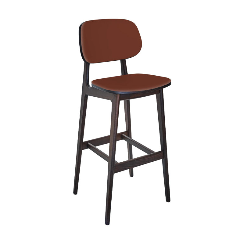  Emma Barstool - Grade 4 Cinnamon Reveal Seat & Upholstered Back, Cinnamon, Brown