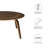 Circular Lightly Beveled Mid-century Style Coffee Table-1418410898