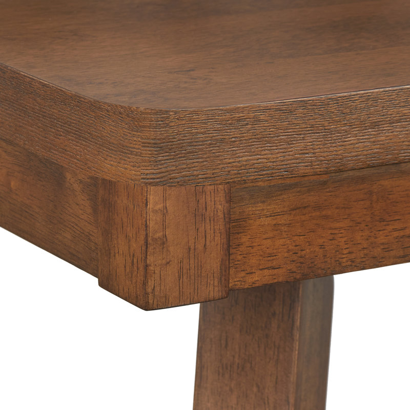 Solid Wood Base Dining Table, Walnut