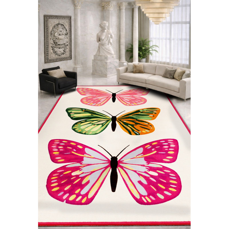 Tapis blanc tissé Mosso, 6'7" x 9'10"