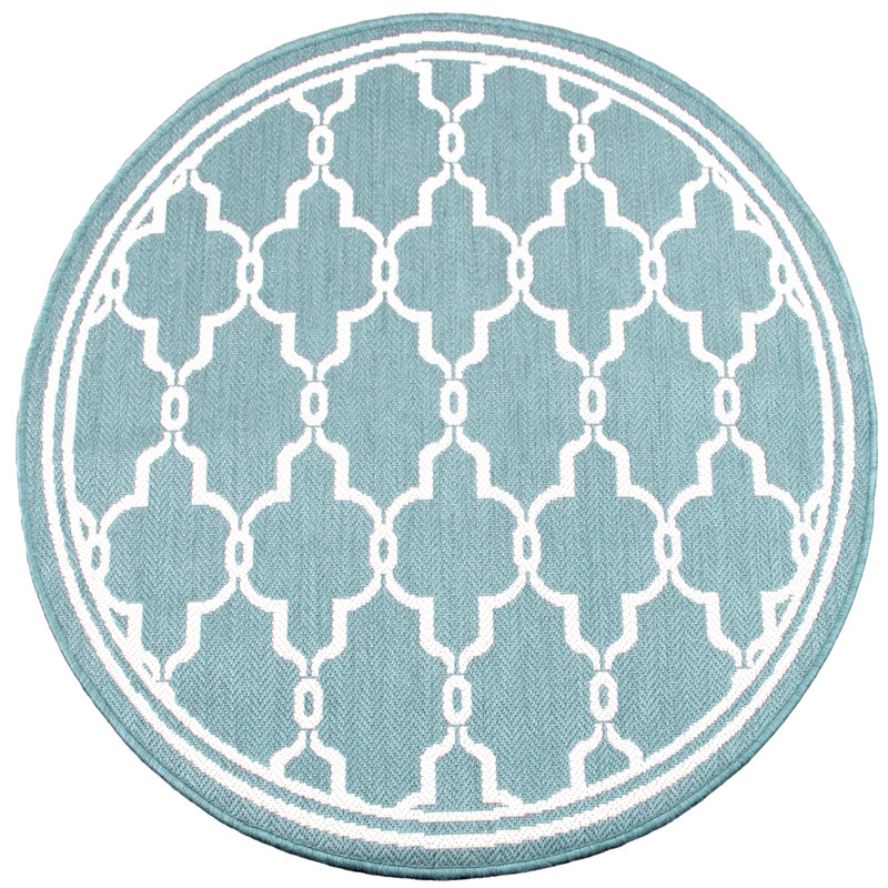 Zafiro Geometric Area Rug, Round 120cm
