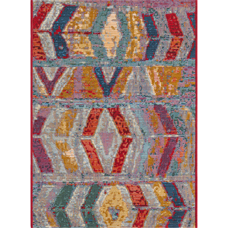 Tolland Multi Tamarindo Indoor/Outdoor Modern Rug, Rectangle 2' x 3'