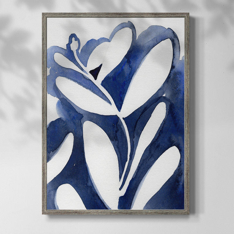 «Blue Eucalyptus I», reproduction encadrée - bois massif, H 30 po x l 24 po