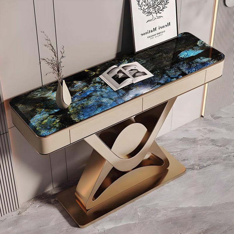Console en métal de style italien., 33.4" H x 47.2" W x 13.7" D
