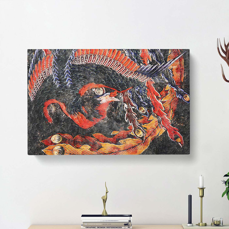 Phoenix by Katsushika Hokusai - Wrapped Canvas, 40cm H x 60cm W x 3cm D