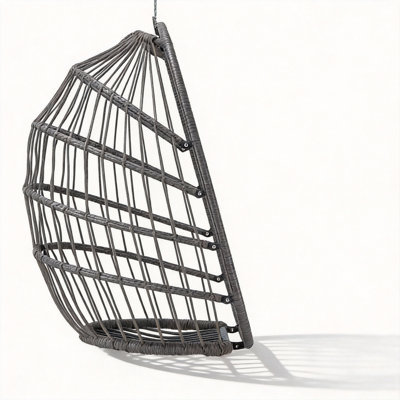 Hanging Egg Chair Replacement Basket Frame, Wicker Rattan Swing Chair Seat Shell Only