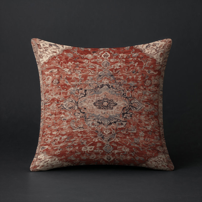 Coussin décoratif intérieur et extérieur Modern, Carré 18 po, Brun oriental