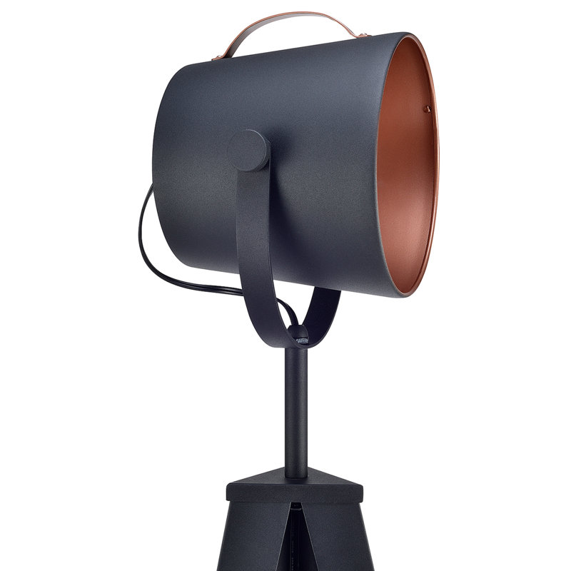 Carr 158cm Black Tripod Floor Lamp, Black/Rose Gold