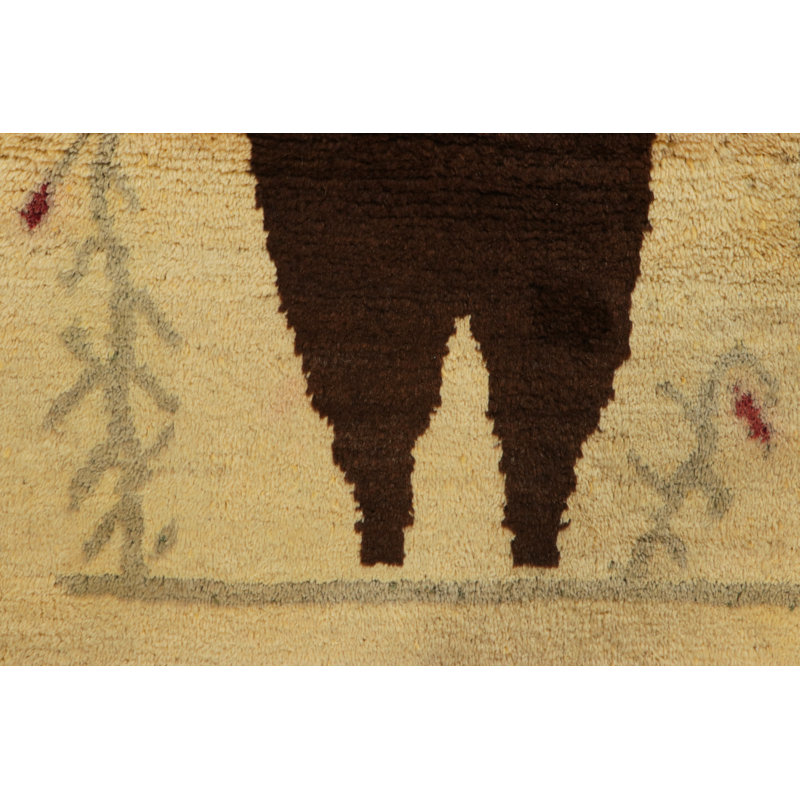 One-of-a-Kind 3'8" x 5'3" Hand Knotted Area Rug