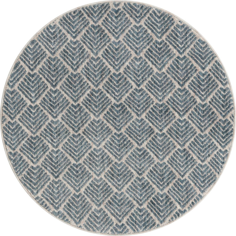 Abstract Indoor Rug, Round 3'3"