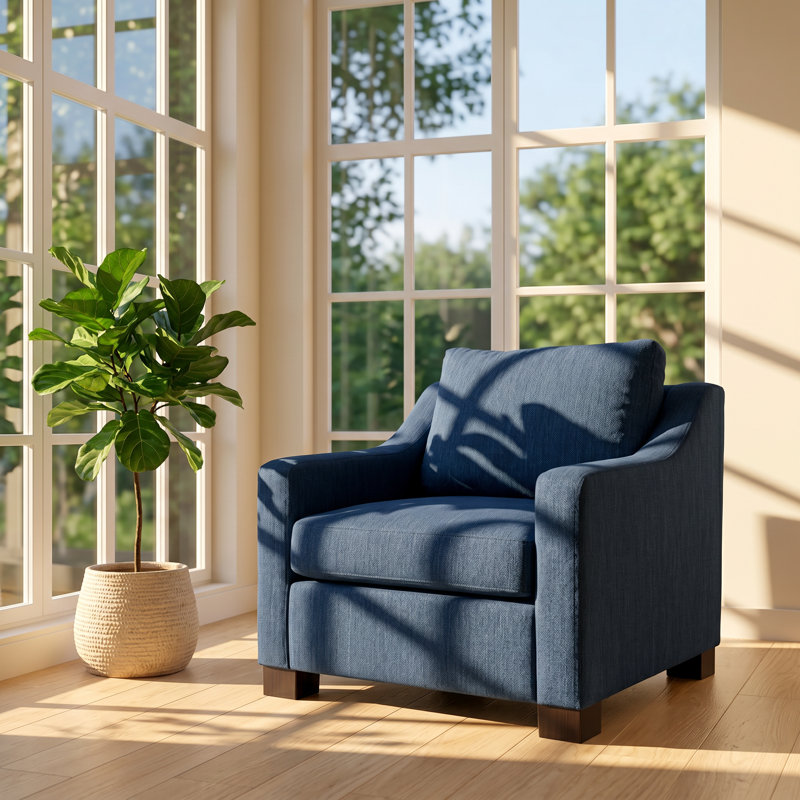 Christopher Knight Home 33.75" W x 33.5" D x 32" H Fabric Upholstered Armless Accent Club Chair