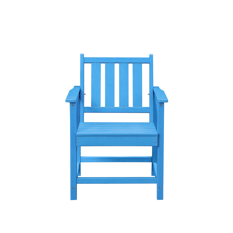 SeeHill HDPE Outdoor Dining Chair, All-Weather HDPE Patio Dining Chair with Armrest, Heavy Duty HDPE Outdoor Armchair Patio Furniture for Porch, Deck, Garden, Poolside