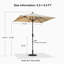 Parasol carré George West-1098835164