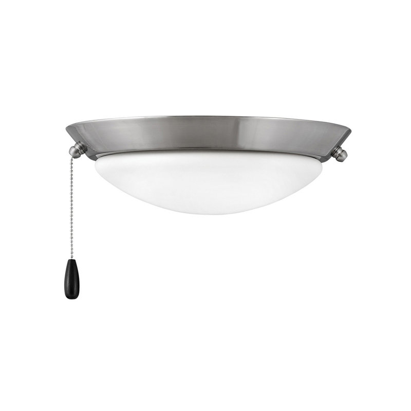 Large Low Profile Ceiling Fan Light Kit, Brushed Nickel