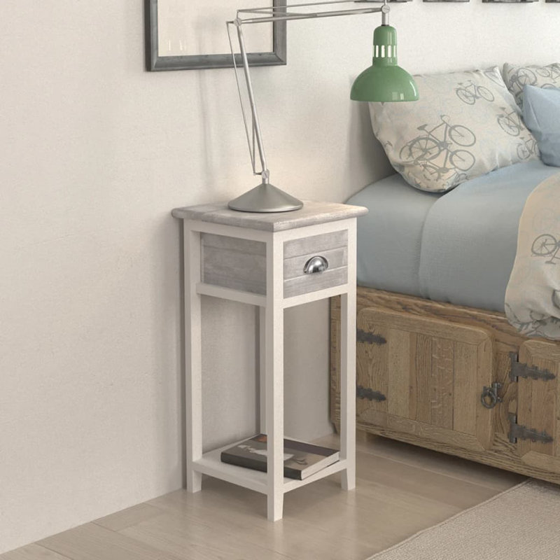 Ridenhour 30cm W Bedside Table, Grey