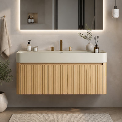Meuble-lavabo de 48 po à cuve flottante 48 po