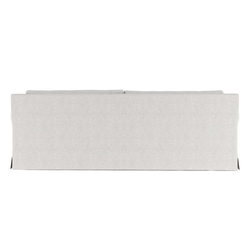 Canapé à accoudoirs arrondis Ludlow, Velours moelleux argenté, H 34 po x l 84 po x P 42 po, Ébène