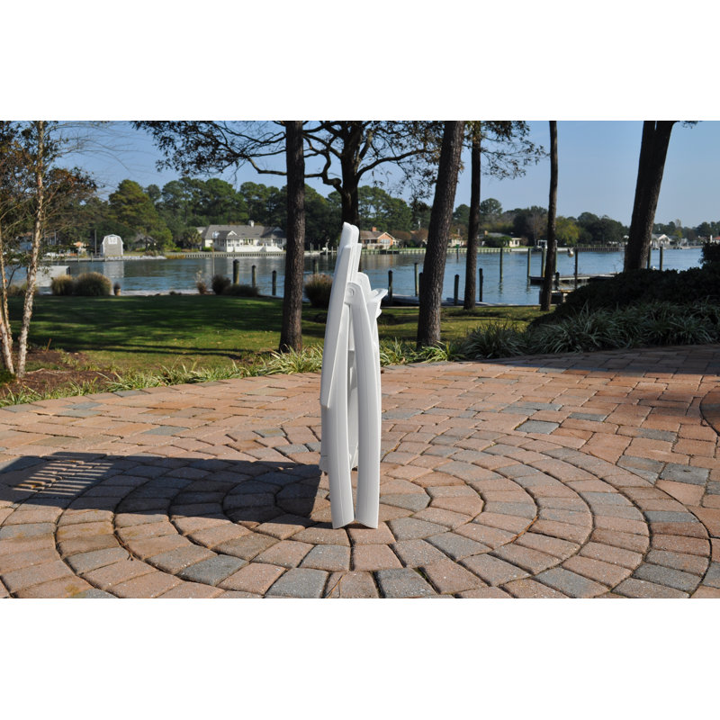 Roma Outdoor Multi-Position Folding Chair, White