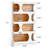 71" Tall Bookcase, 4-Tier S-Shaped Bookshelf-593556423