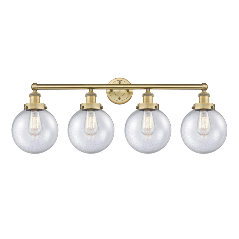 Alphonsa 4 - Light Dimmable Vanity Light, Seedy, Brushed Brass