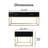 Tommy Hilfiger Ellias Modern Coffee Table with Two Drawers, Glossy Black Top, Golden Metal Frame