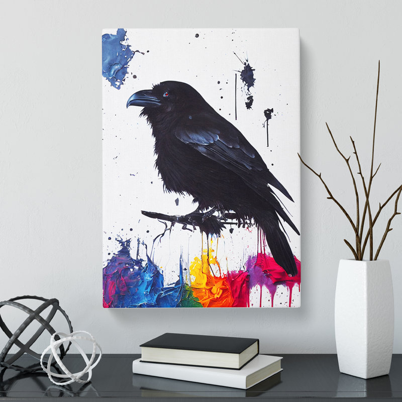 Dansfield Raven Bird - Wrapped Canvas, 50cm H x 35cm W