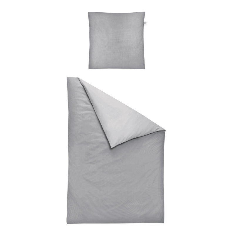 Aspen Duvet Cover Set, 155 x 220cm Duvet Cover + 1 Pillowcase , Grey