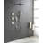 Shower System With Shower Head, Hand Shower, Slide Bar, Bodysprays, Shower Arm, Hose, Valve Trim, And Lever Handles-124944726