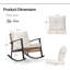 4-piece Patio Conversation Set With Rocking Chairs And Storage Coffee Table For Backyard