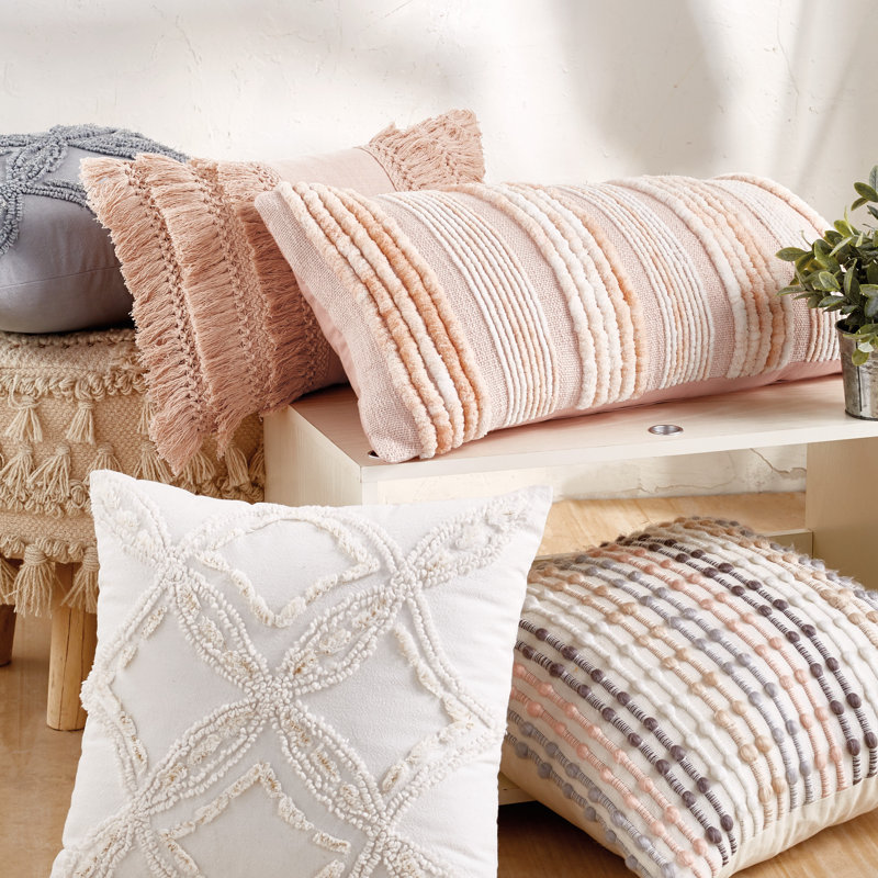 Space-Dyed Striped Throw Pillow