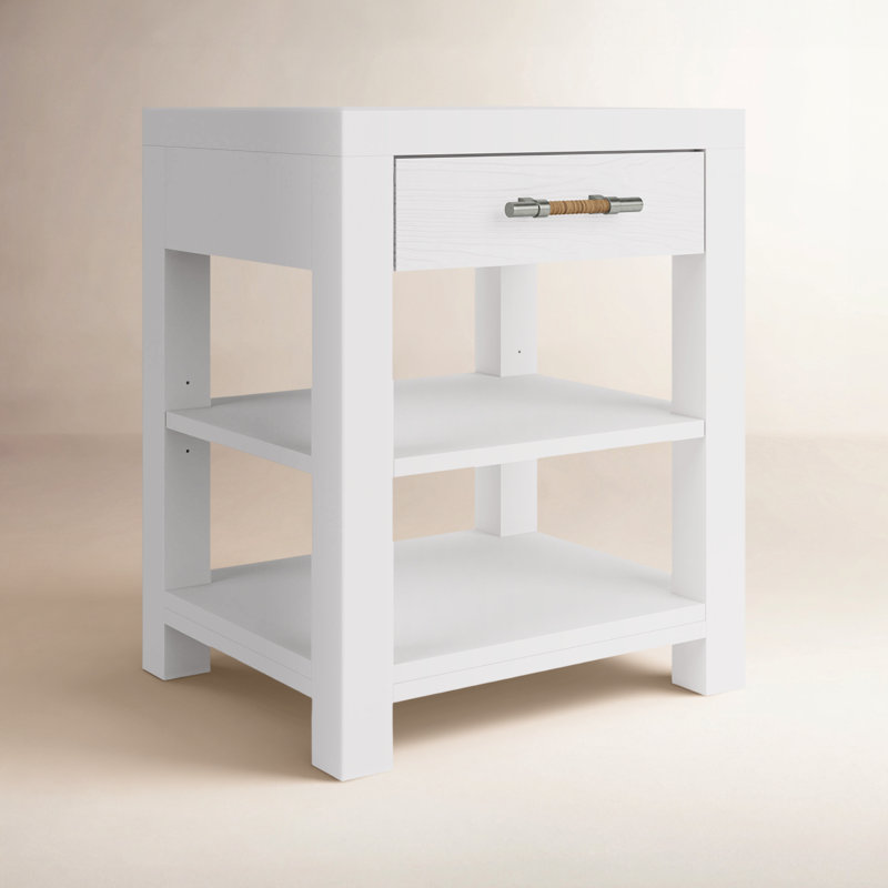 Lana 20'' W Solid Wood Nightstand, White