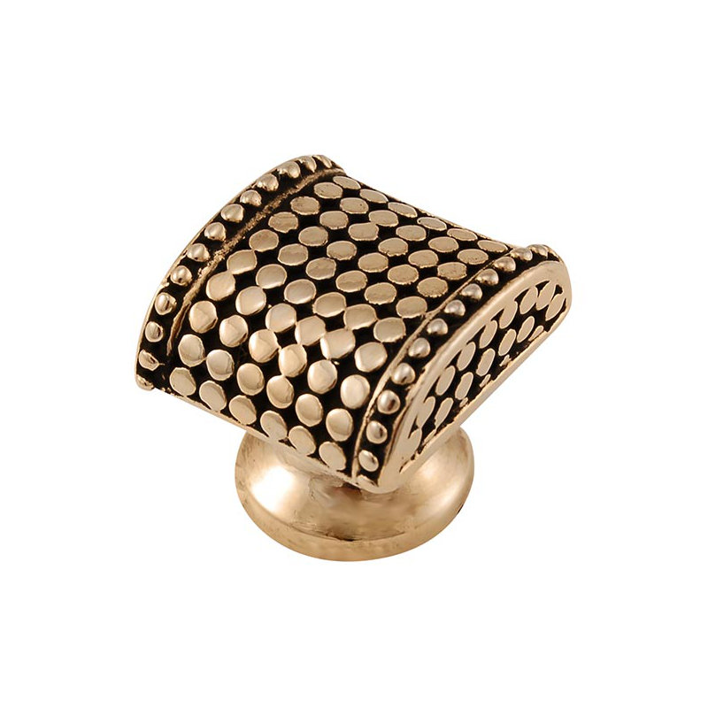 Tiziano Geometric Knob, Antique Gold, 1.25" H x 1.25" W x 1" D