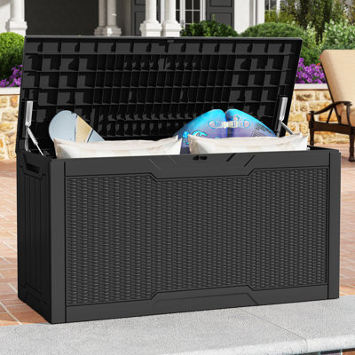 80 Gal Outdoor Resin Deck Box by Balconera