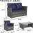 Outdoor Patio Chair , 4 Furniture With Coffee Table, Breathable Cushions, For Backyard, Lawn, Balcony, Poolside, Dark Blue, Protected, Water Garden,-259468427