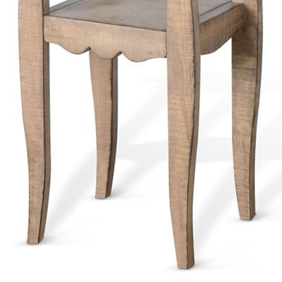Petite table de bout avec pieds courbés Zela, brun naturel, plateau 11 x 14 Zela