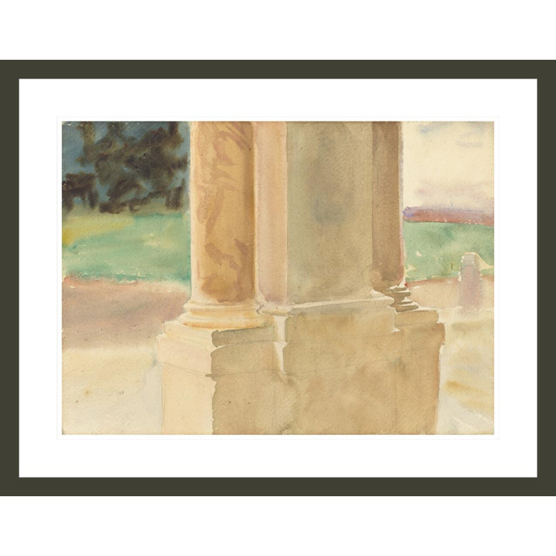 «Frascati Architectural Study» par John Singer Sargent, impression giclée encadrée, H 23,18 po x l 29,5 po