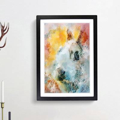 Bunny Rabbit In Abstract - Picture Frame Painting Print