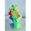 Sculpture tête de cheval en résine graffiti colorée Nifao - décor d'art moderne avec éclaboussures de néon, statue en résine ultrabrillante pour la maison, le bureau ou le salon - 11 po x 4 po x H 13 po