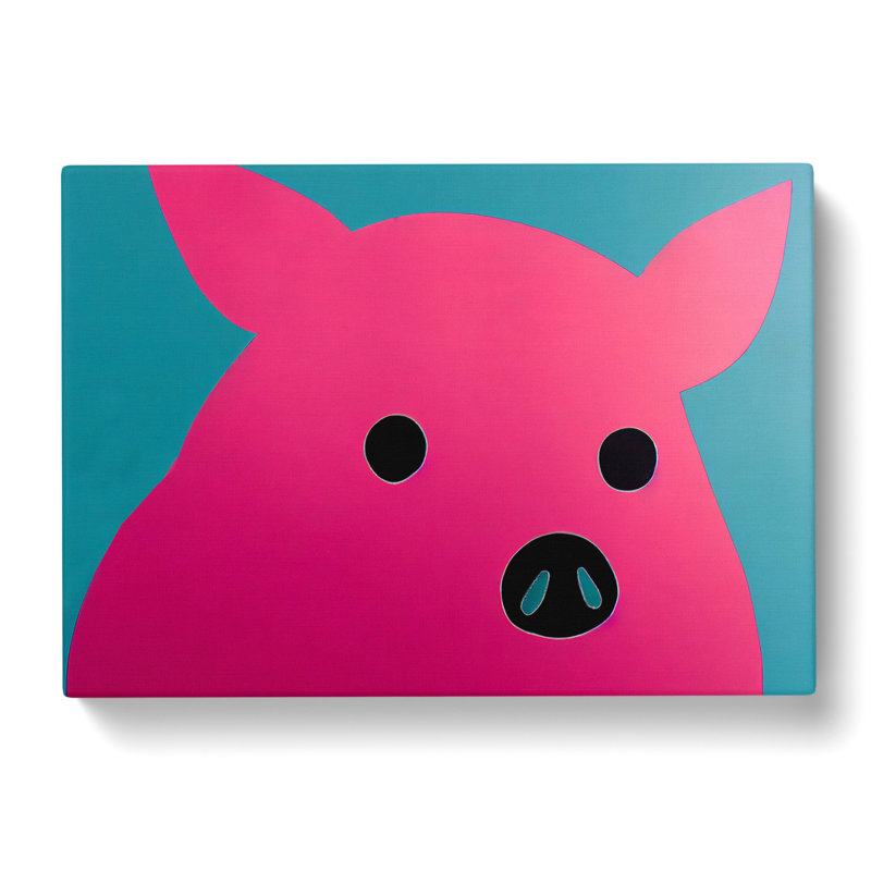 Pig Modern Art Abstract - Wrapped Canvas, 35cm H x 50cm W x 3cm D
