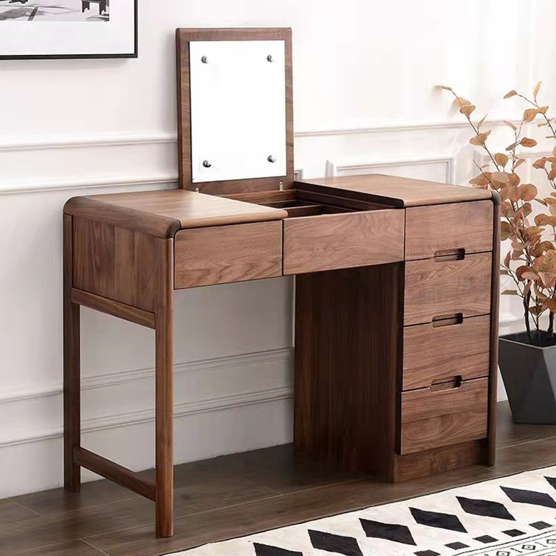 Table de maquillage moderne avec rangement minimaliste