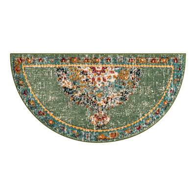 Galyean Abstract Green/Orange Area Rug