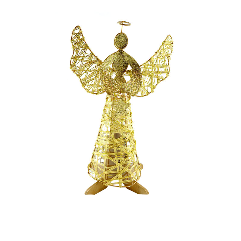 Décoration pour sommet de sapin ange scintillant