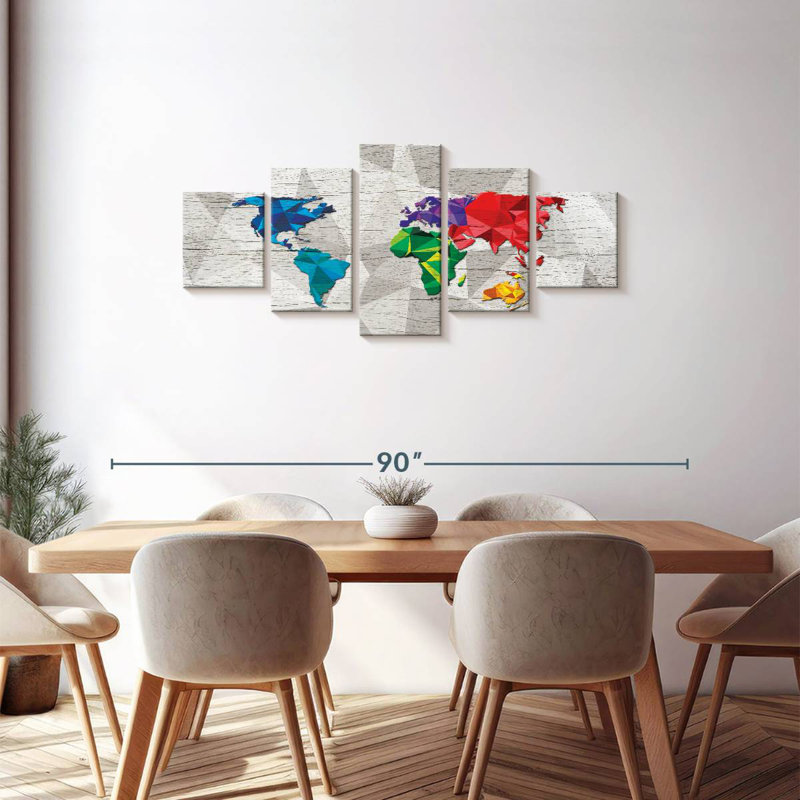 Geometric World Jaylen II, 30" H x 68" W