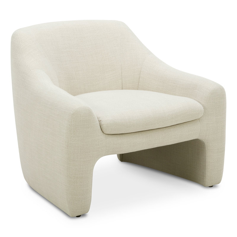 Fauteuil en polyester 33,75 po Haggins, Lin beige