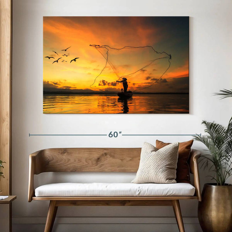Senne Traditional Fishing, 34'' H x 51'' W