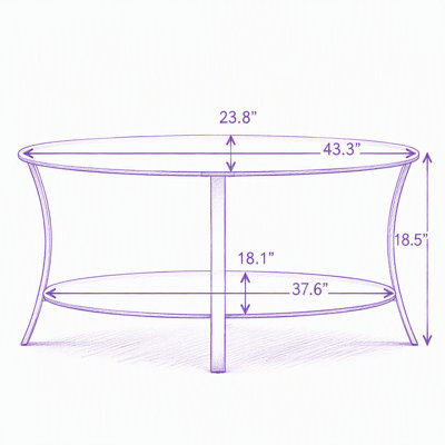 Tempered Glass Top Coffee Table