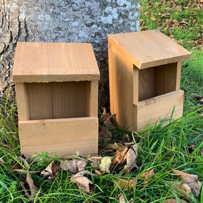 Wooden Robin Mounted Bird House