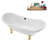 71" Streamline Clawfoot Tub,Tray,Drain and Clawfeet-101628940-102360902