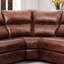 Faux Leather Power Reclining Curved Sectional Symmetrical