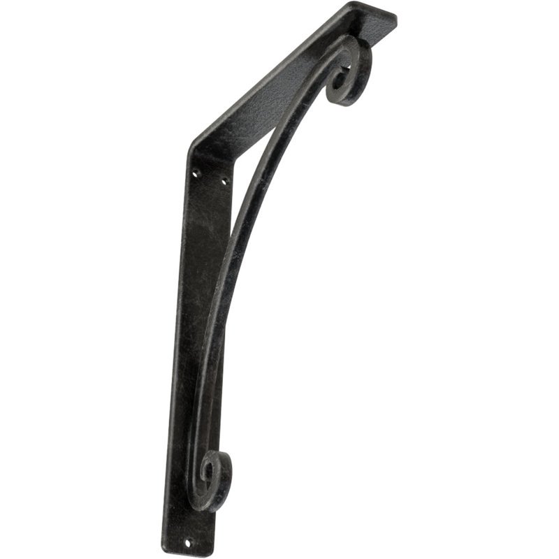 Support en fer forgé Legacy, Argent antique, H 10 po x l 1,5 po x P 7,5 po